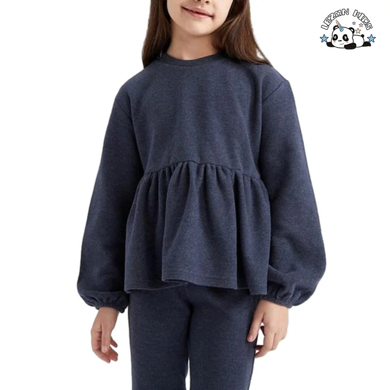 LEZONKIDS - Customizable Custom Kids Two Pieces Patchwork Cotton Soft Outfits Girl Casual Wear Girl Clothing Set